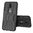 Dual Layer Rugged Tough Shockproof Case & Stand for Nokia 4.2 - Black